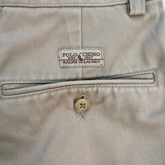 Vintage Polo Ralph Lauren Cotton Polo Chino Shorts Khaki - Picture 7 of 8